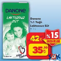 DANONE %1 YAĞLI LAKTOZSUZ SÜT 1 L